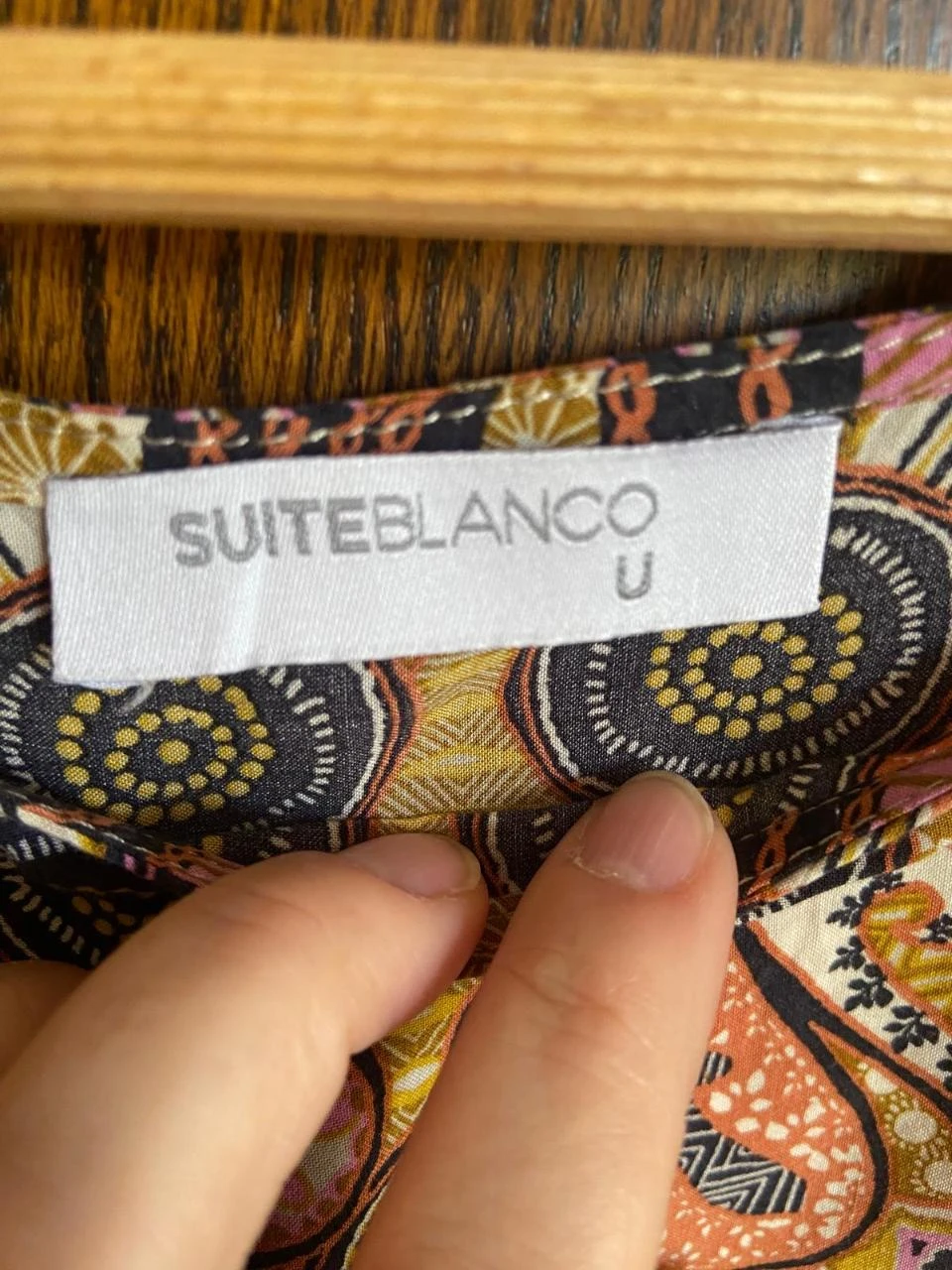 Blusón, caftán estilo étnico, azul turquesa y dorado - SuiteBlanco. Talla Única – photo 7